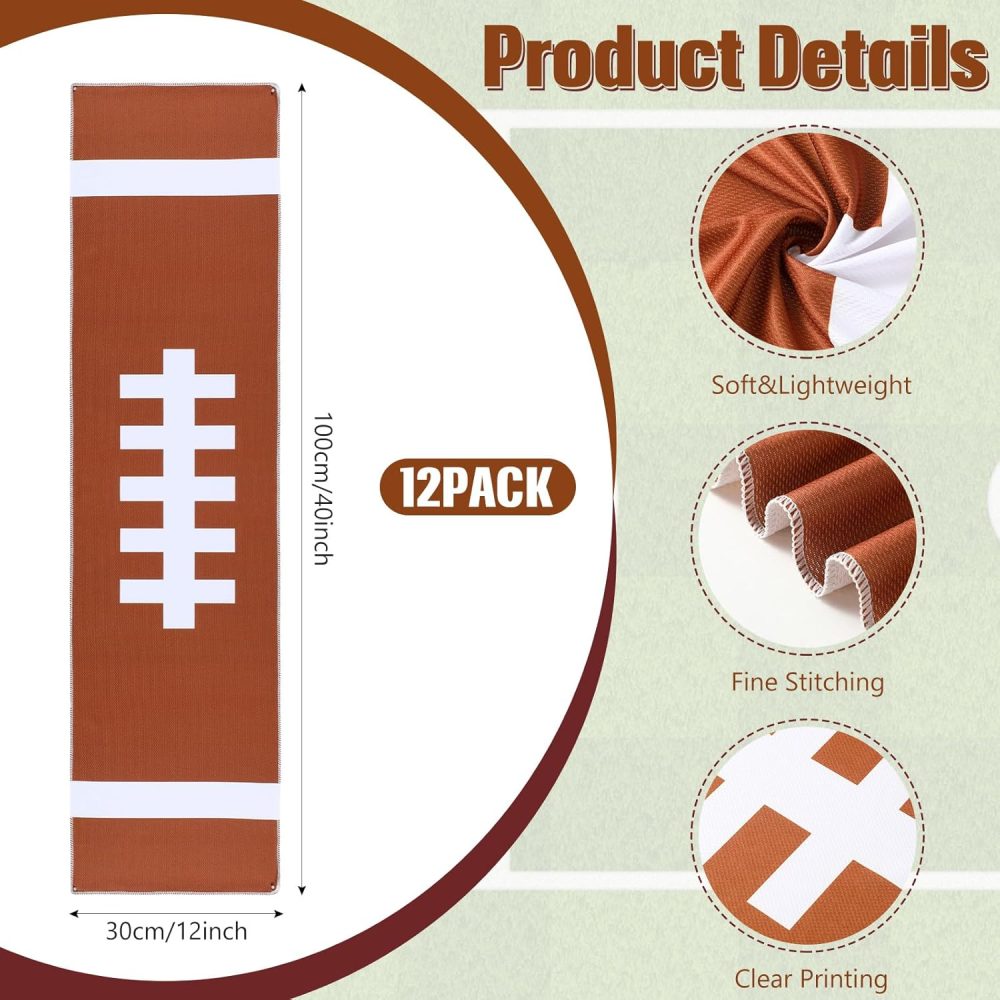 24 Pcs Sport Party Favors Include 12 Pcs 20 oz Plastic Soccer Football Basketball Water Bottles Bulk 12 Pcs 40"x12" Softball Baseball Cooling Towels for Soccer Sport Team Gift - Image 2
